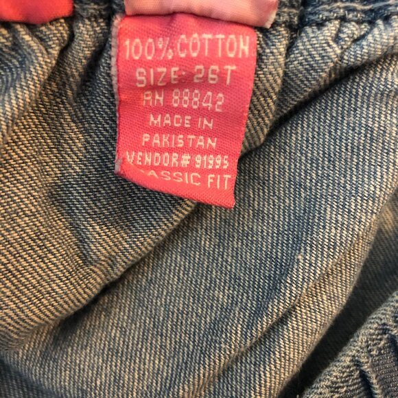 Woman Within Jeans Elastic Waist Pull On Cotton Classic Fit Straight Leg 26T - Picture 4 of 4